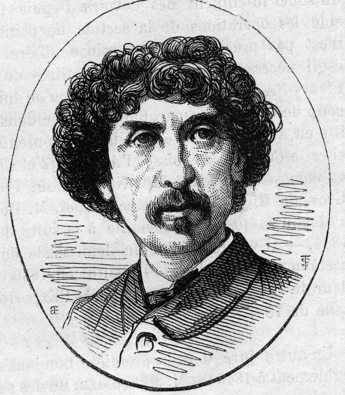 Portræt af Charles Garnier (1825-1898), fransk arkitekt. Indgravering i "" Le Monde Illustré"" nr. 890 af 2. maj 1874. af French School