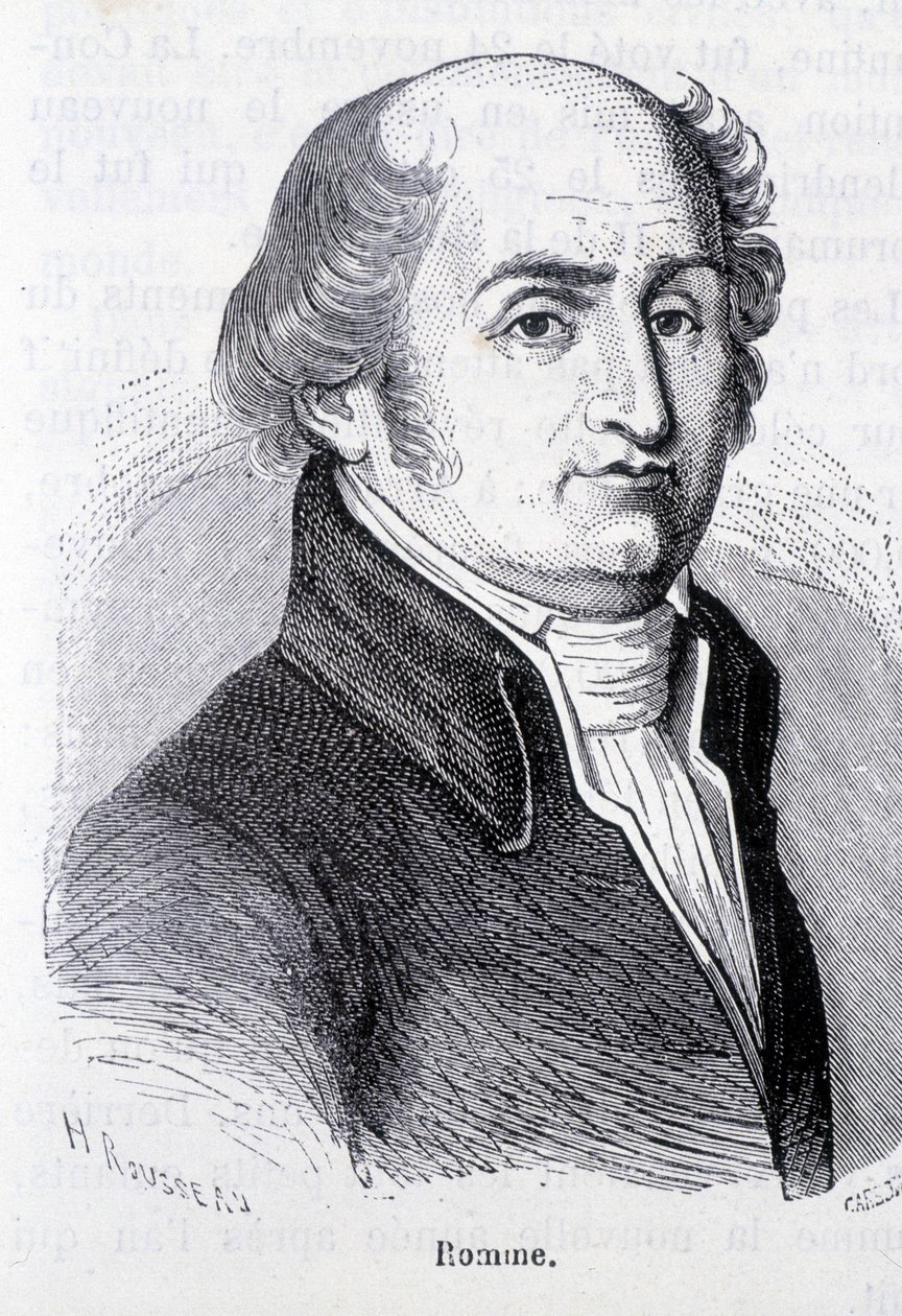 Portræt af Charles Gilbert Romme, fransk politiker (1750-1795) - i ""L