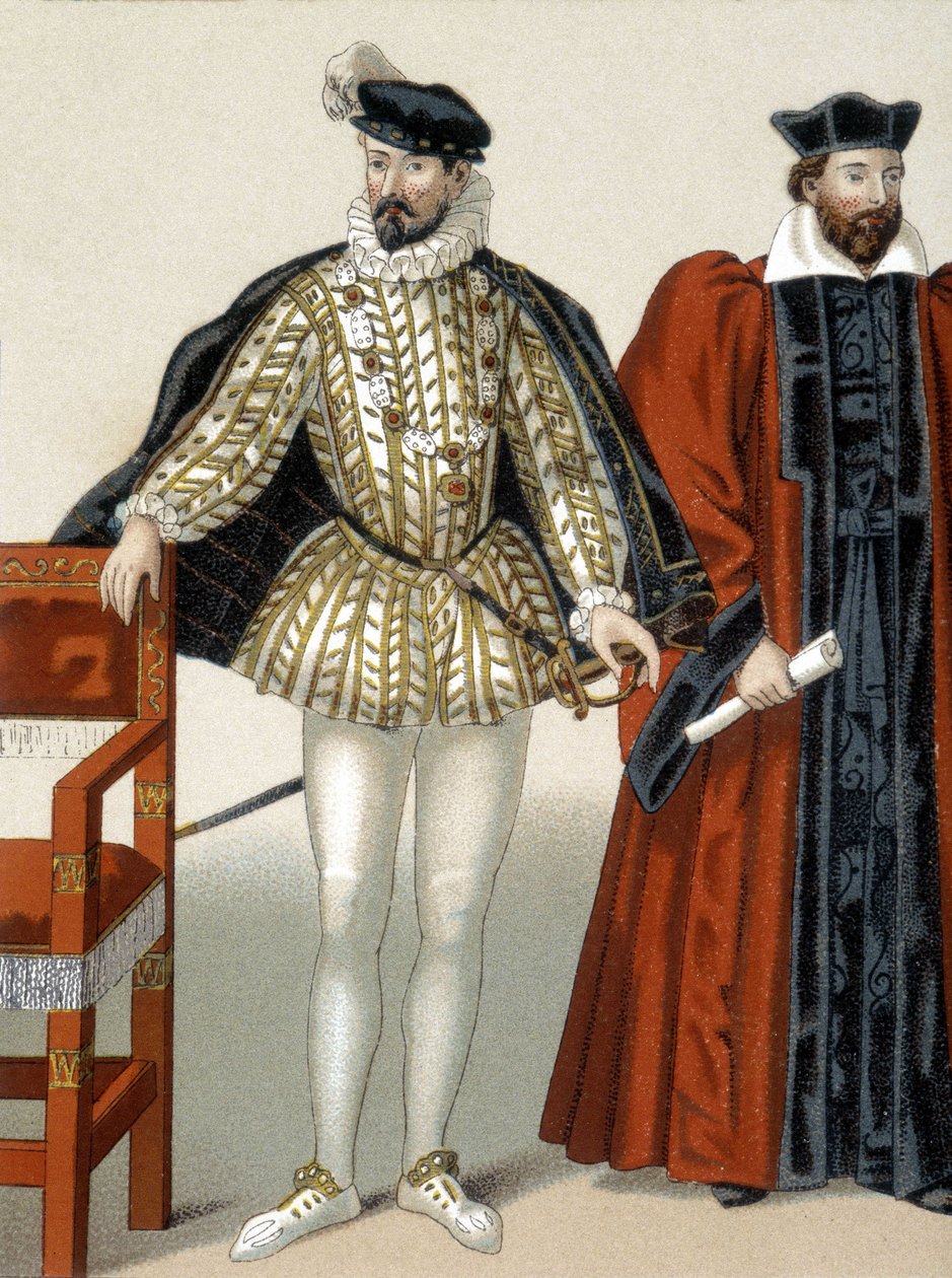 Portræt af Karl IX iført halskæden fra Sankt Michaelsordenen. af French School