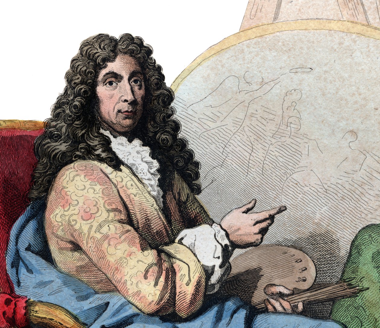 Portræt af Charles Lebrun (Le Brun) (1619-1690), fransk maler og kunstteoretiker. af French School