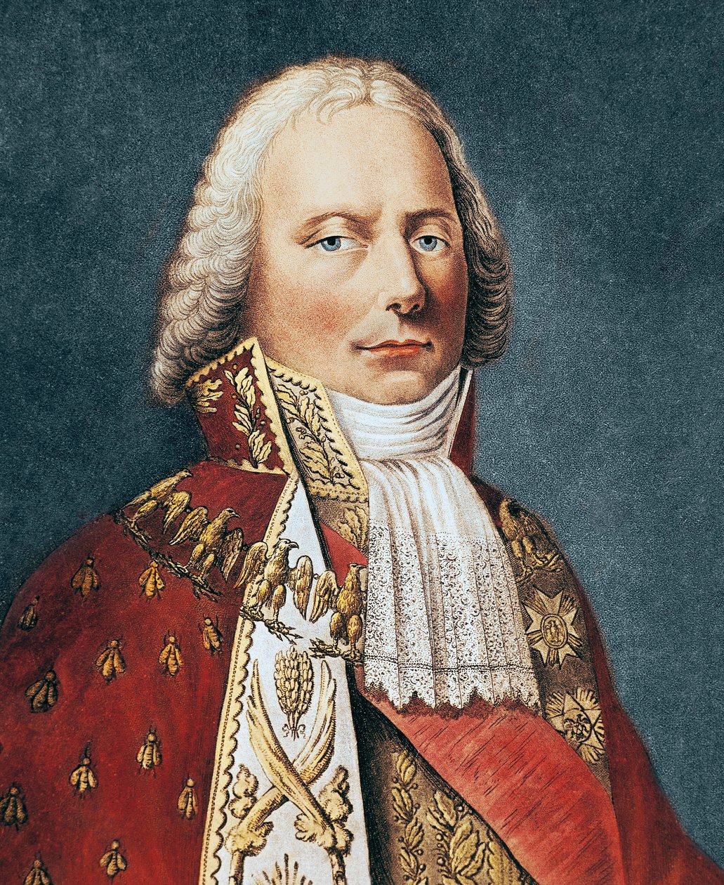 Portræt af Charles Maurice De Talleyrand - Portræt af Charles Maurice de Talleyrand Perigord (1754 - 1838), fransk politiker gravering - af French School