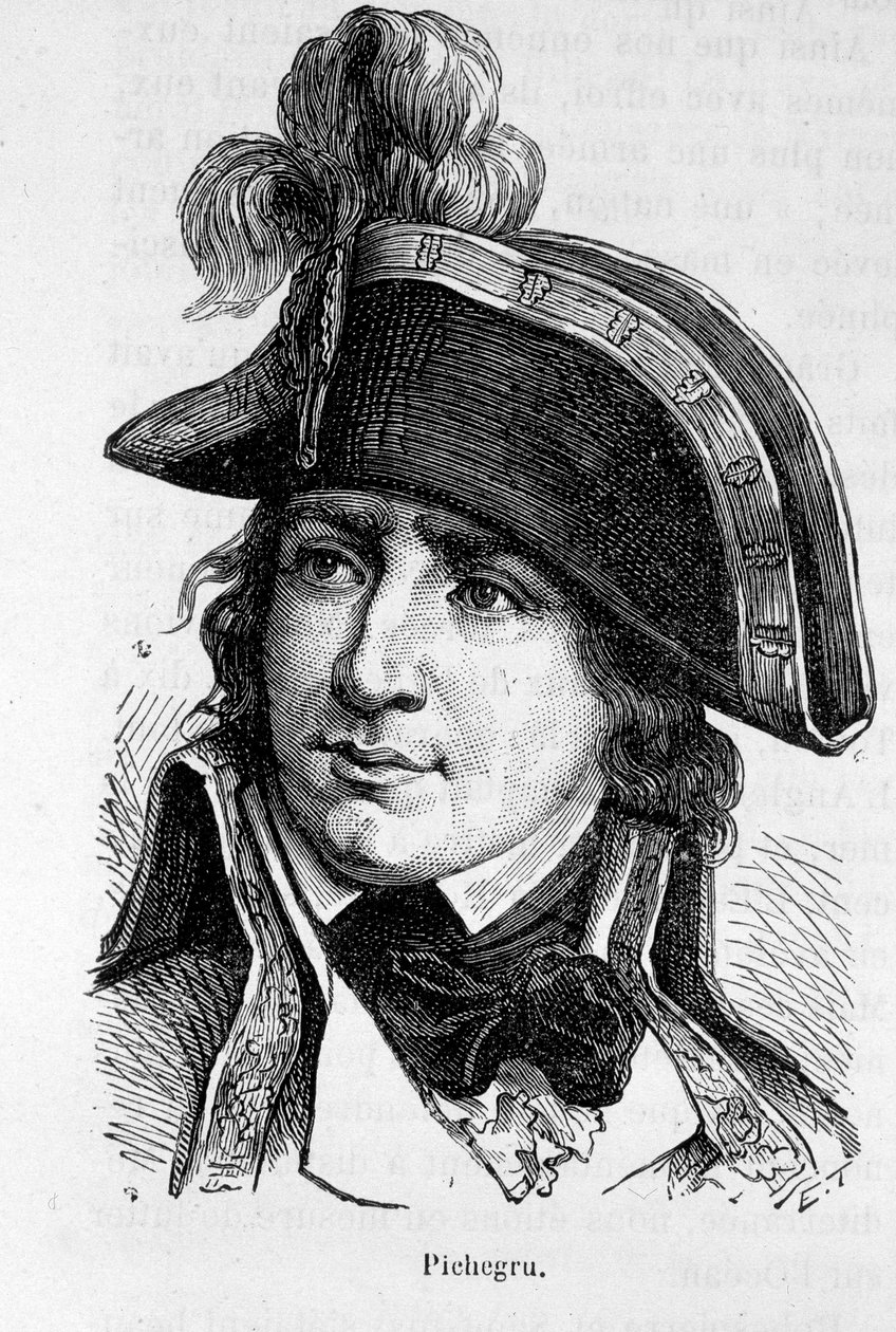 Portræt af Charles Pichegru, fransk general (1761-1804) - i "" The History of France"" af Henri Martin af French School
