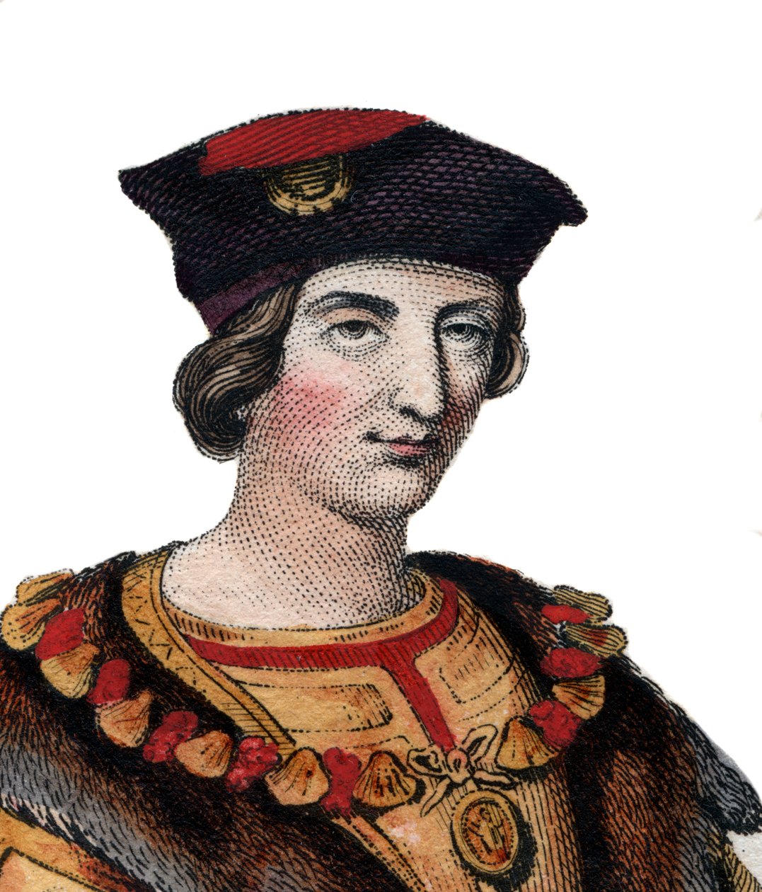 Portræt af Charles VIII af Frankrig (1470-1498), konge af Frankrig. af French School