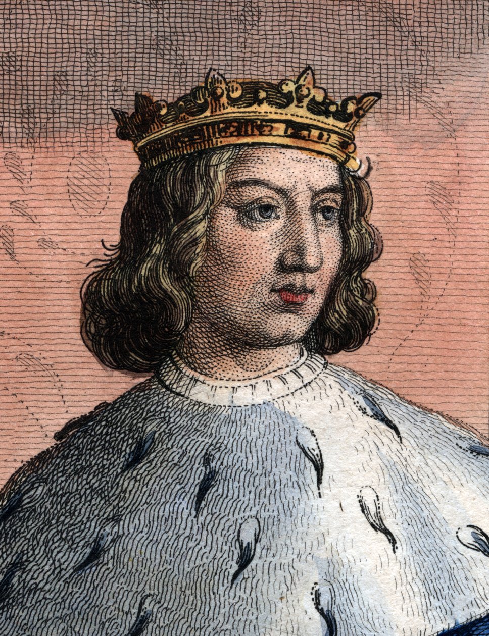 Portræt af Charles V af Frankrig, kaldet den vise (1338-1380), konge af Frankrig. af French School