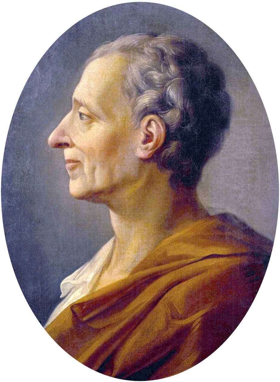 Portræt af Charles de Montesquieu af French School