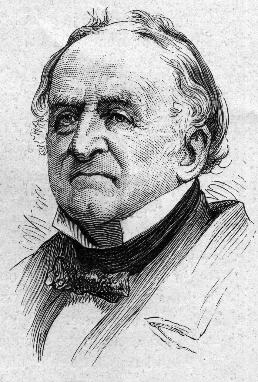 Portræt af Charles de Viel Castel (Viel-Castel) (1800-1887), fransk diplomat og akademiker. Indgravering i "" Le Monde Illustré"" nr. 883 af 14. marts 1874. af French School