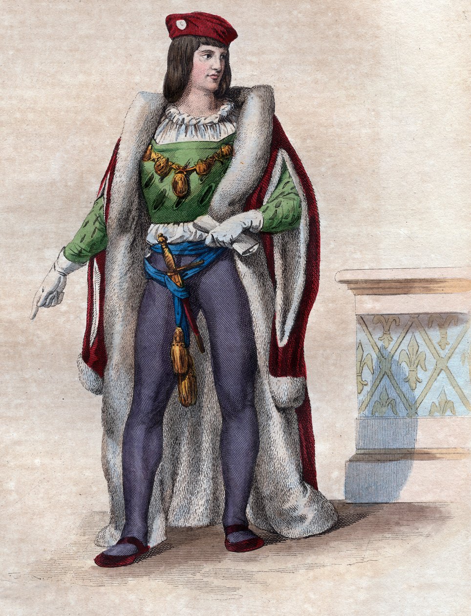 Portræt af Karl af Valois, hertug af Orleans (1394-1465), fransk digter og far til kong Ludvig XII af Frankrig. af French School
