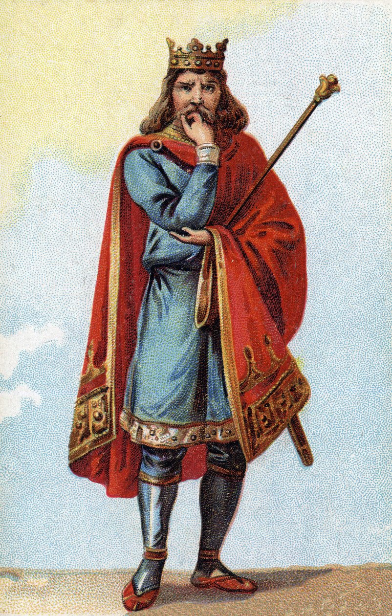 Portræt af Childeric II, frankernes konge fra 670 til 673. af French School