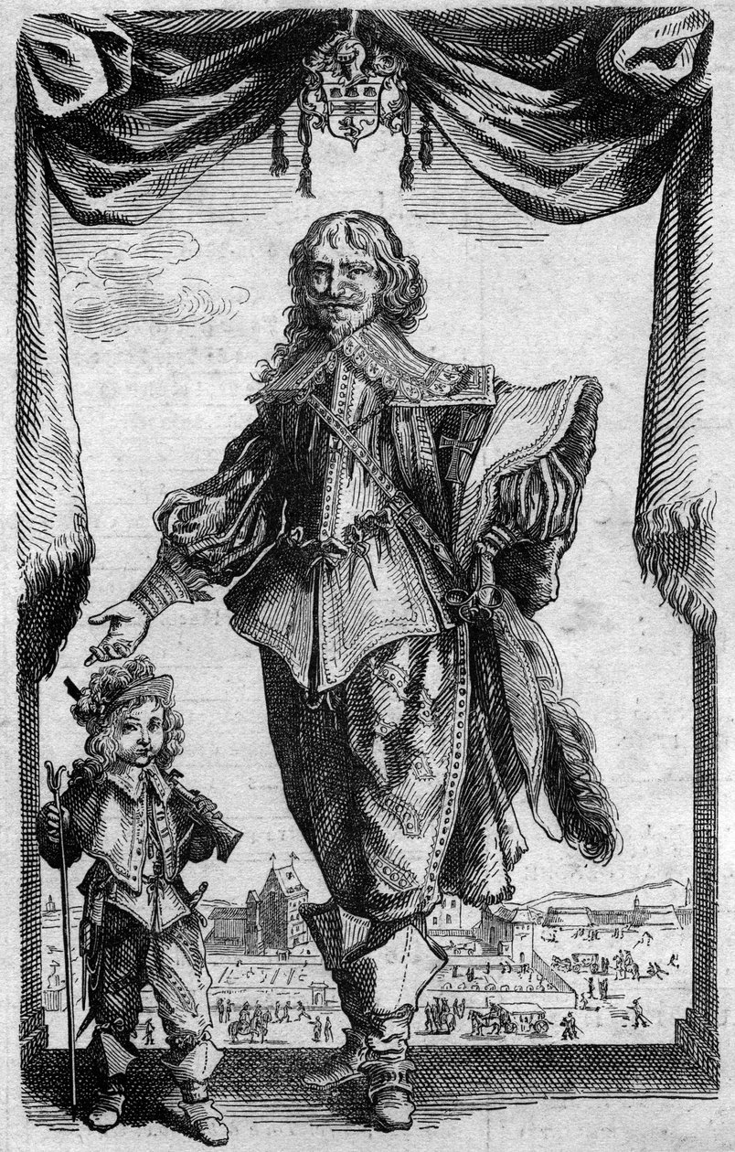 Portræt af Claude Deruet (1588-1660), fransk maler. Gravering fra "Histoire de la Engraving" af Georges Duplessis af French School