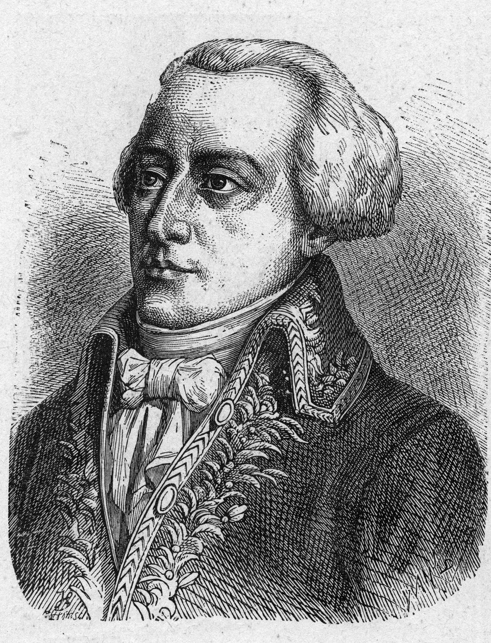Portræt af Claude Louis Petiet (1749 - 1806), krigskommissær. Stik fra 1889. Privat samling. af French School