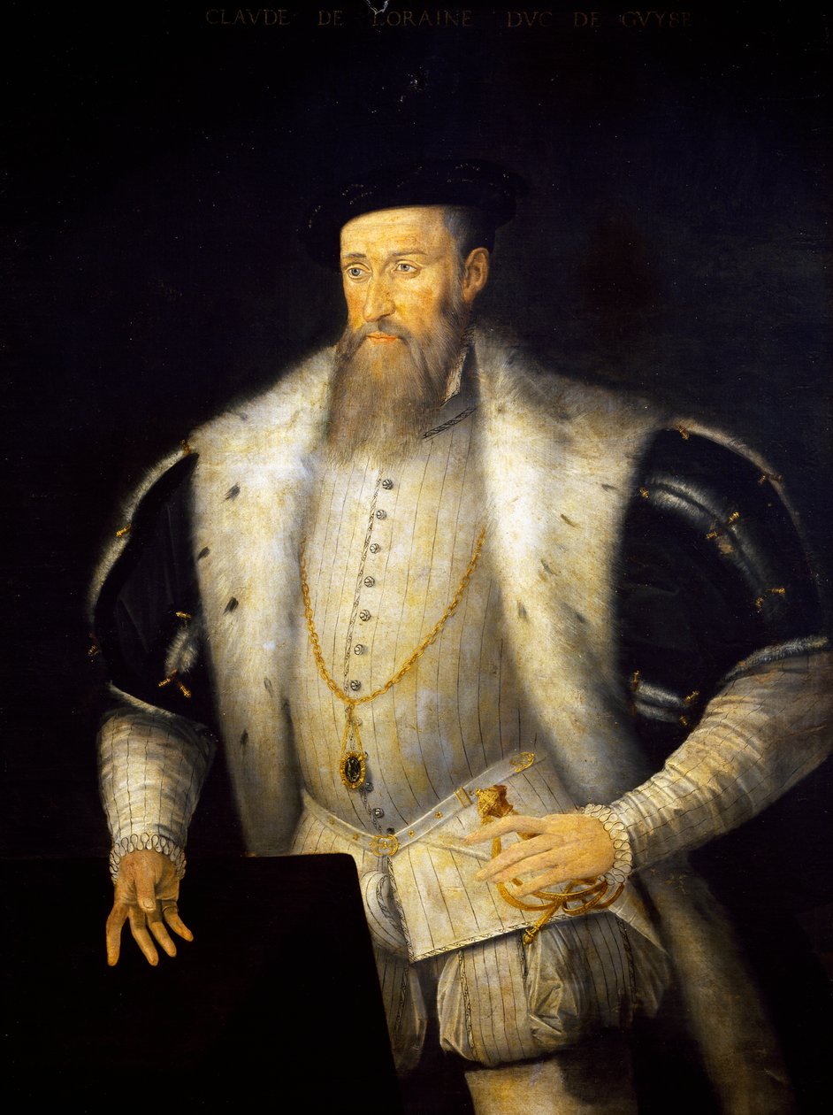 Portræt af Claudius I af Lorraine (slottet Conde-sur-Moselle af French School
