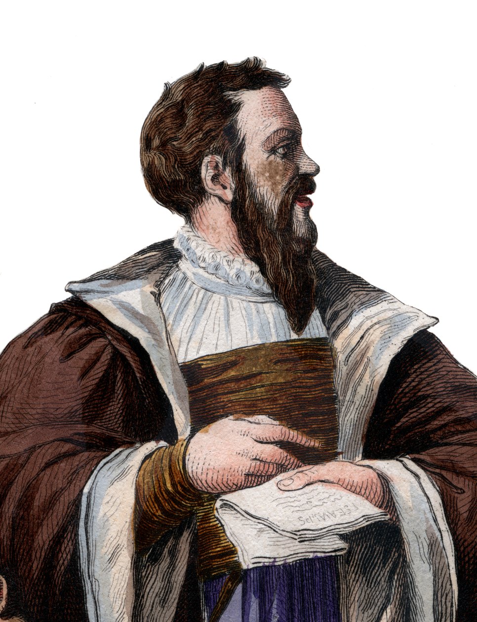 Portræt af Clement des Marets kaldet Marot (1496-1544), fransk digter. af French School
