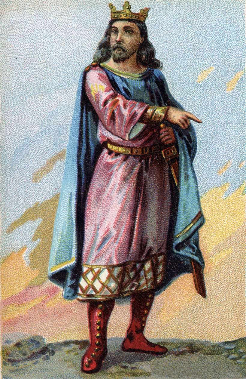Portræt af Clotaire (Clothaire) II, frankernes konge (584-629). af French School
