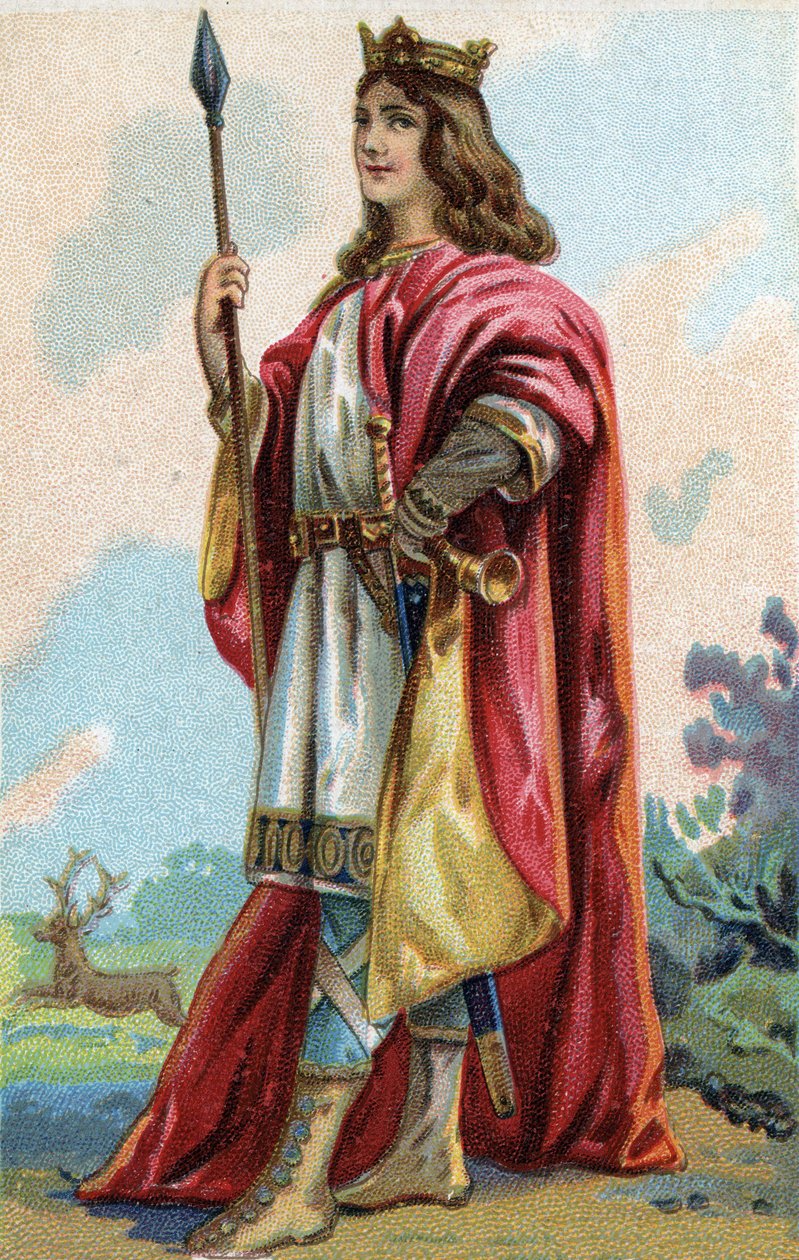 Portræt af Clovis III, konge af frankerne fra 691 til 695. af French School