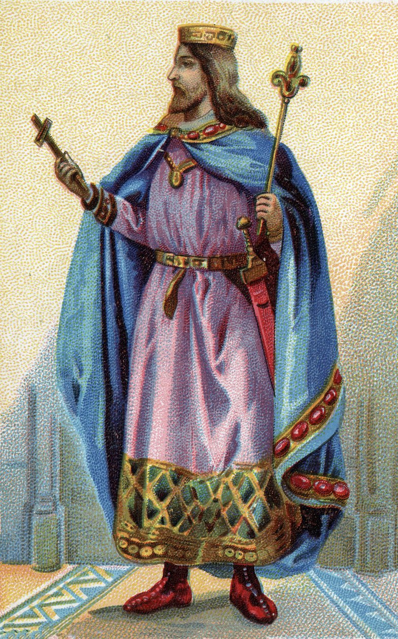 Portræt af Clovis, frankernes konge fra 481 til 511. af French School