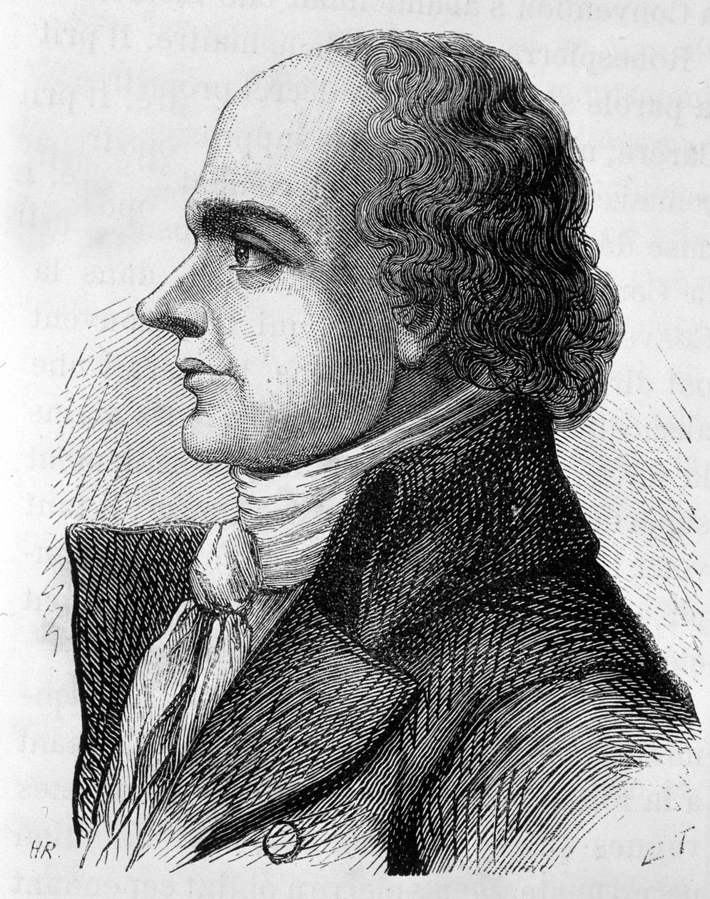 Portræt af grev Jean Denis de Lanjuinais (1753 - 1827), fransk politiker - i "The History of France" af Henri Martin af French School