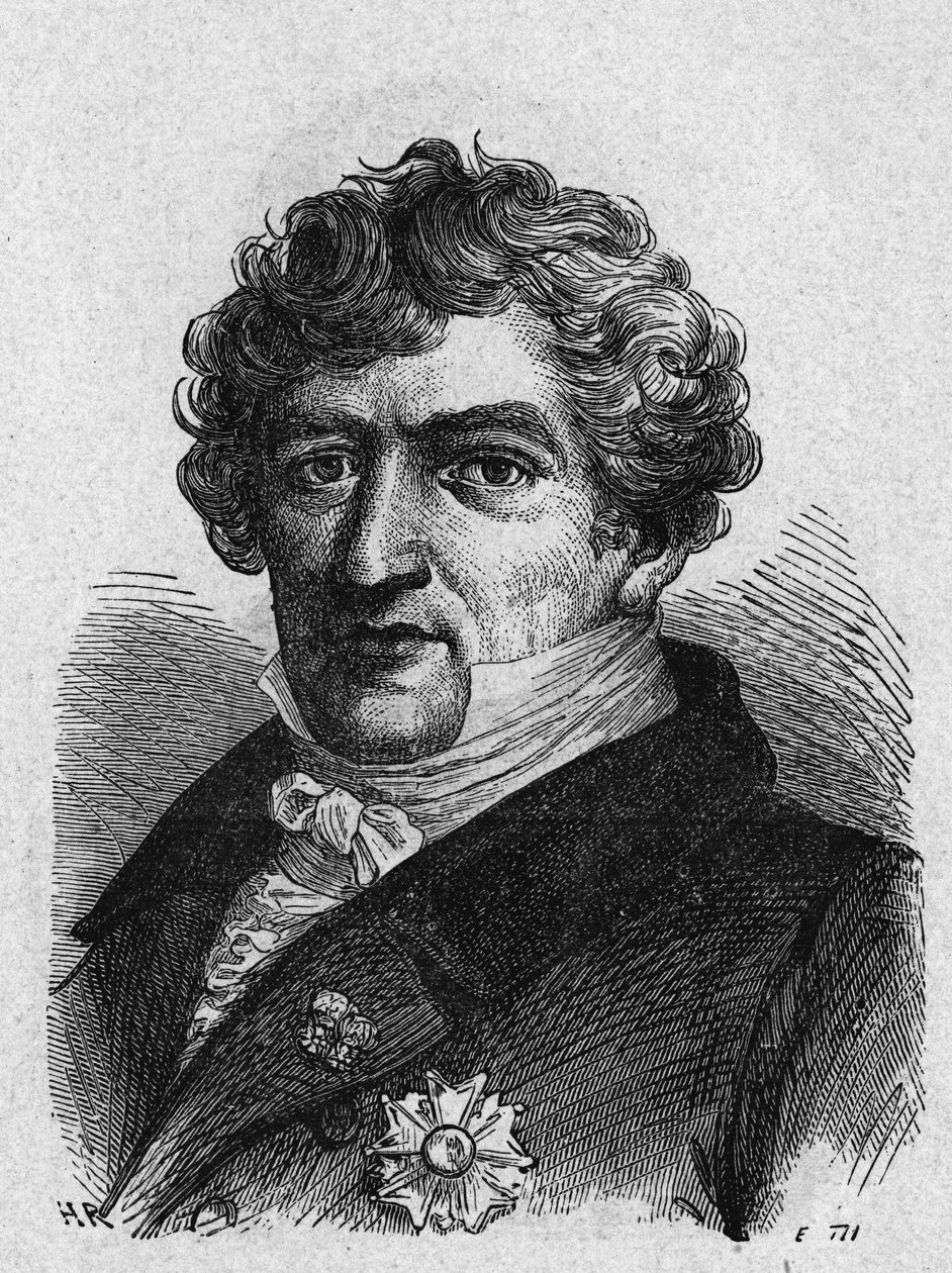 Portræt af Cuvier (1769-1832), fransk zoolog og palæontolog - i "Album de la Science; berømte videnskabsmænd; Store opdagelser””” 1896. af French School