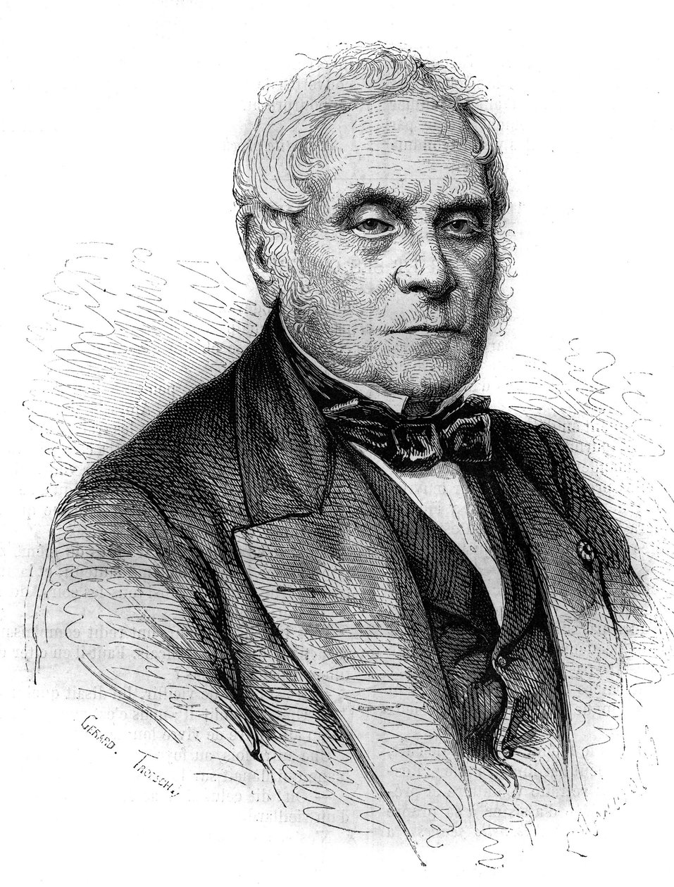 Portræt af Daniel Francois Esprit Auber (Daniel-Francois-Esprit) (1782-1871), fransk komponist. Stik fra 1867-1868. af French School