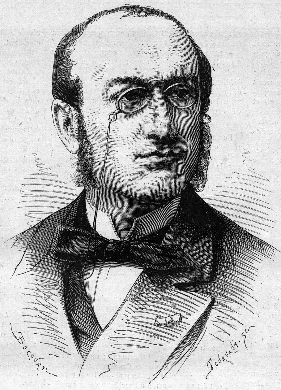 Portræt af Edme Albert Gigot (1835-1913), fransk politipræfekt. Indgravering i "" Le Monde Illustré"" nr. 1104 af 25. maj 1878. af French School