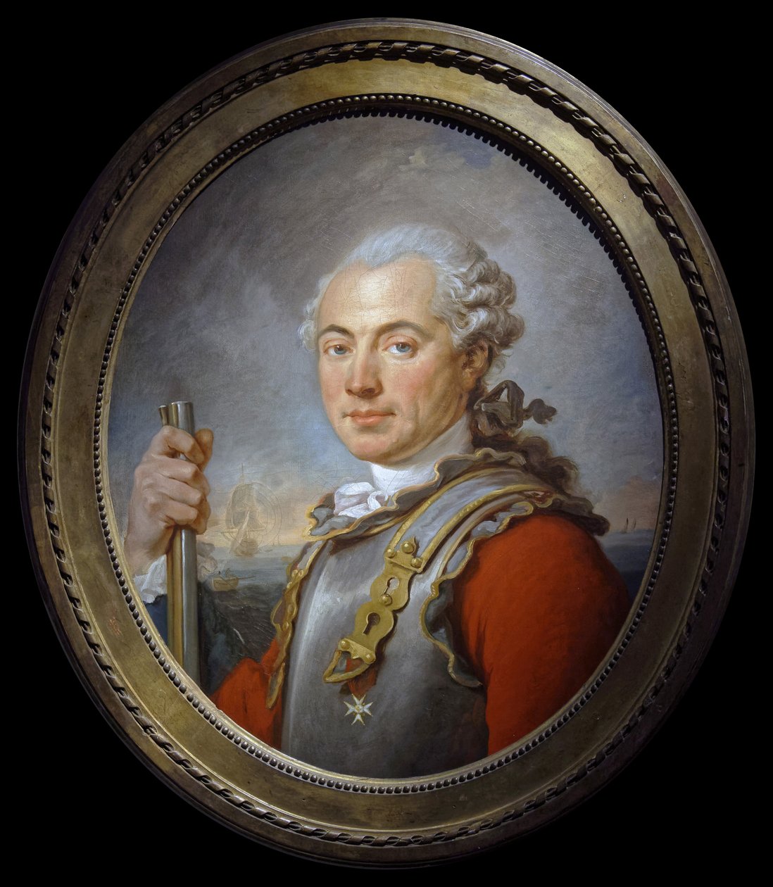 Portræt af Edmond Antoine Francois de Sadouvilliers de Billaud af French School