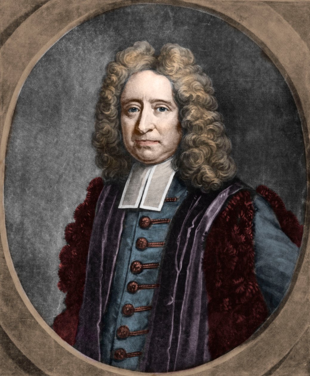 Portræt af Edmond Halley (1656-1742) engelsk astronom af French School
