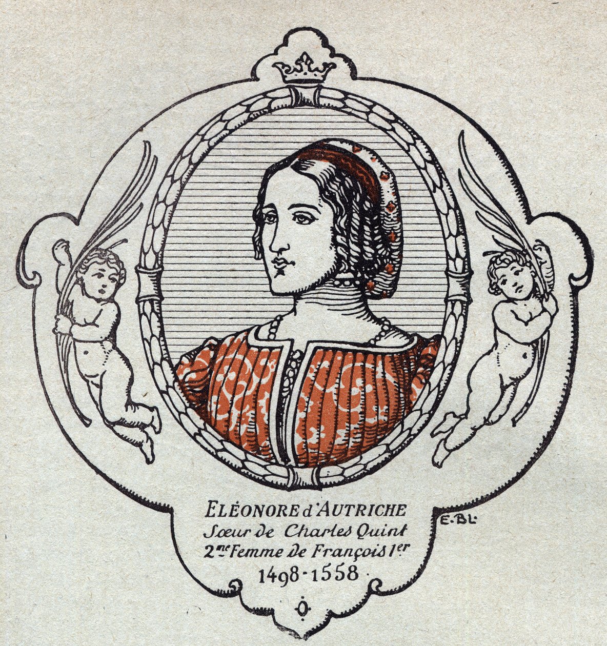 Portræt af Eleonore af Habsburg, ærkehertuginde af Østrig (1498-1558), dronning af Frankrig af French School