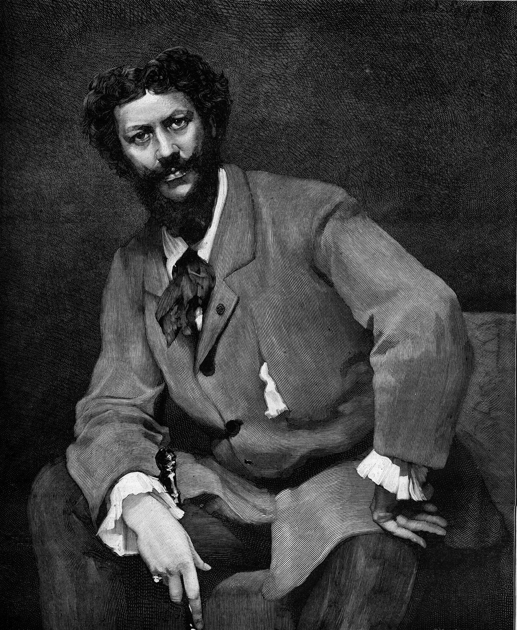 Portræt af Emile Auguste Carolus Duran (Charles Duran eller Carolus-Duran) (1837-1917), fransk maler. Indgravering af Valletta i ""The Illustrous World"" nr. 1204 af 24. april 1880. af French School