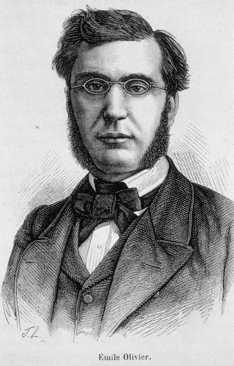 Portræt af Emile Ollivier (eller Olivier), fransk politiker (1825 -1913) - i "" L