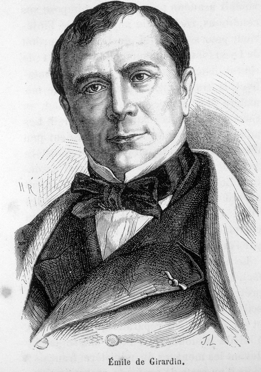 Portræt af Emile de Girardin (1806-1881), fransk publicist og politiker, grundlægger af den moderne presse. af French School
