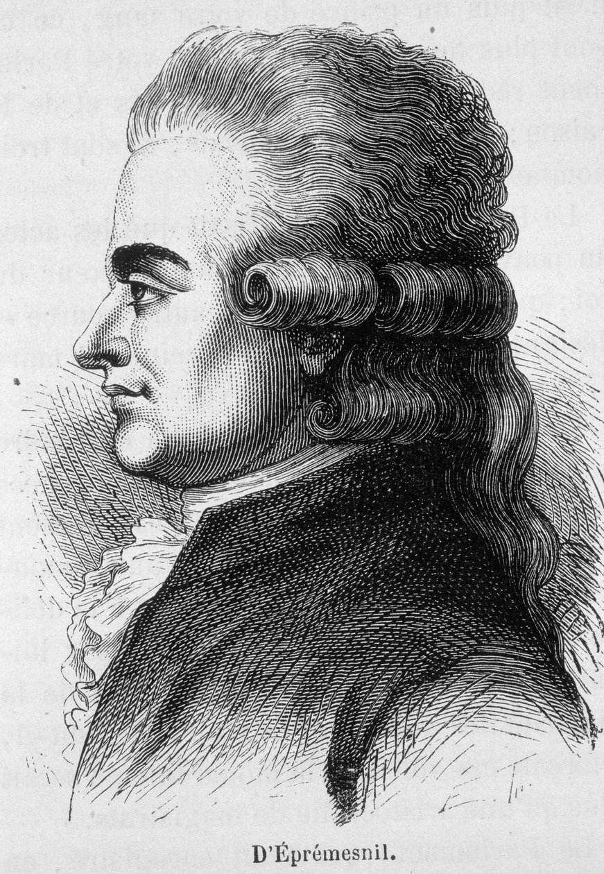 Portræt af Eprémesnil, fransk magistrat og politiker (1746 - 1794) - i ""L