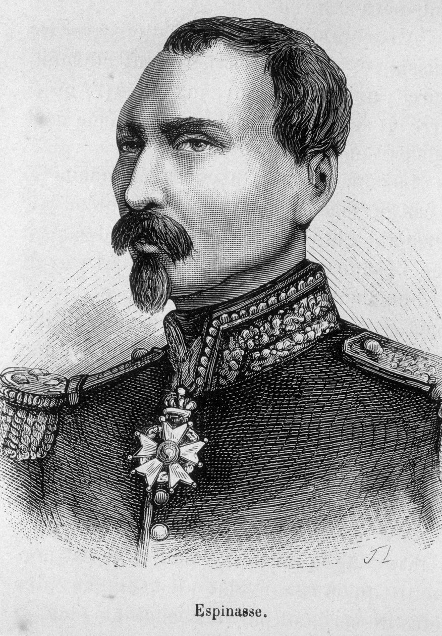 Portræt af Espinasse - i "" Frankrigs historie"" af Henri Martin af French School