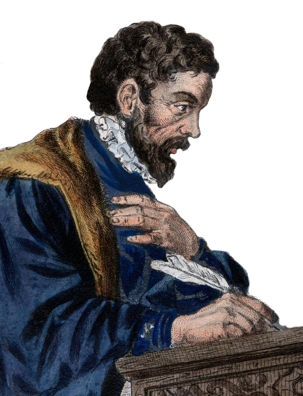 Portræt af Etienne Jodelle (1532-1573), fransk dramatiker og digter. af French School