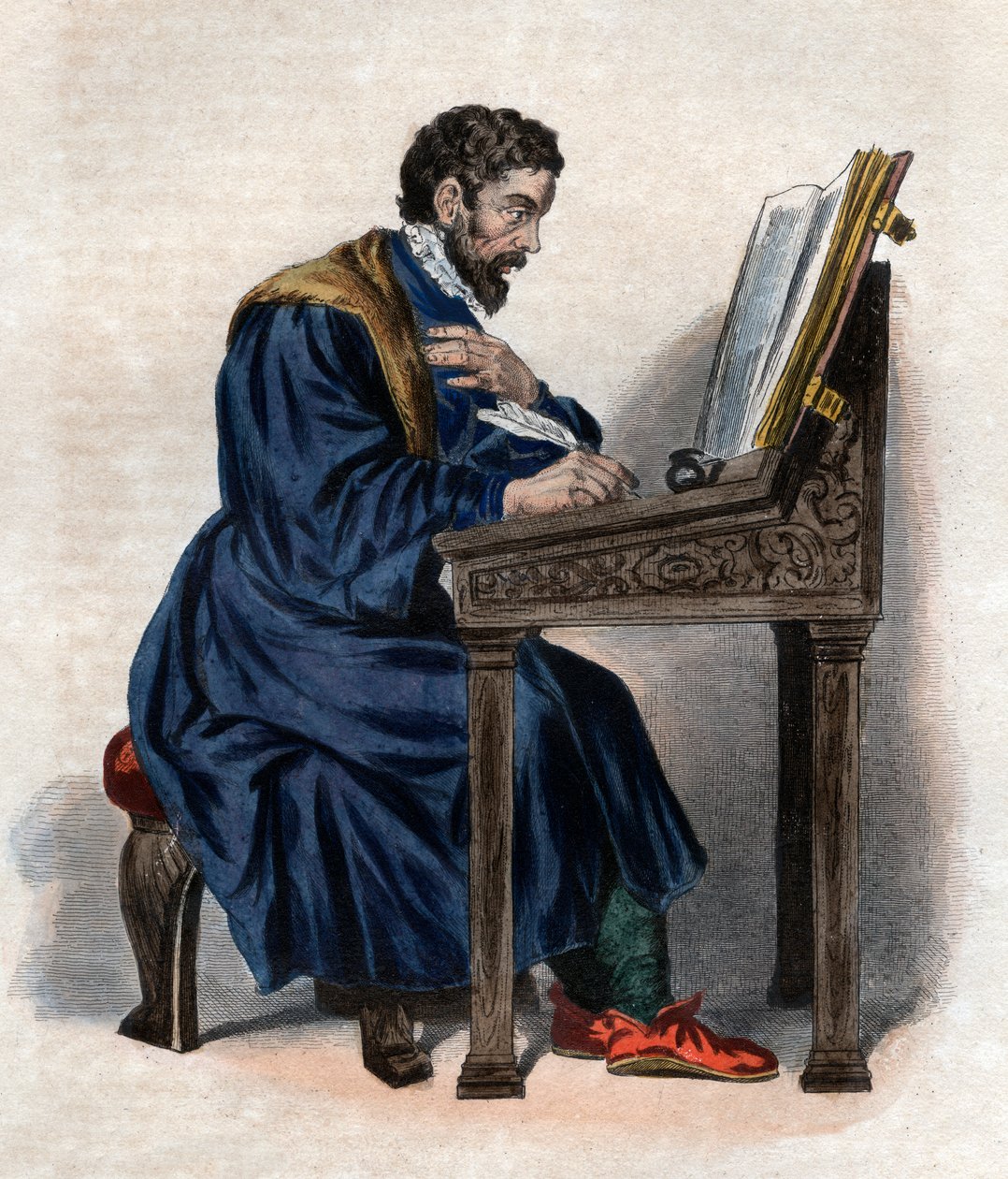 Portræt af Etienne Jodelle (1532-1573), fransk dramatiker og digter. af French School