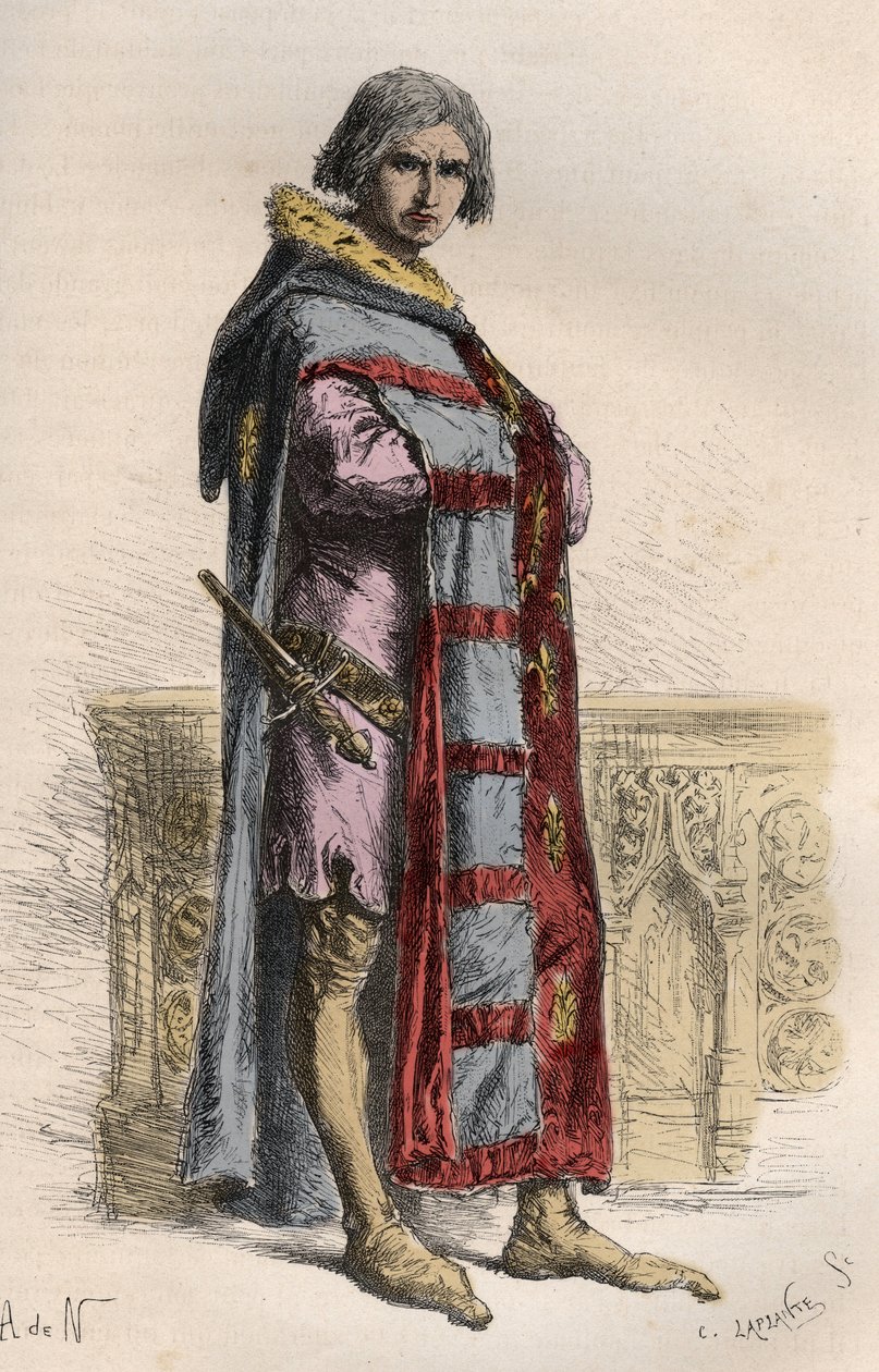 Portræt af Etienne Marcel, fransk købmand og politiker (1315-1358) - Etienne Marcel (1310-1358) prost for købmændene i Paris - gravering fra "" L