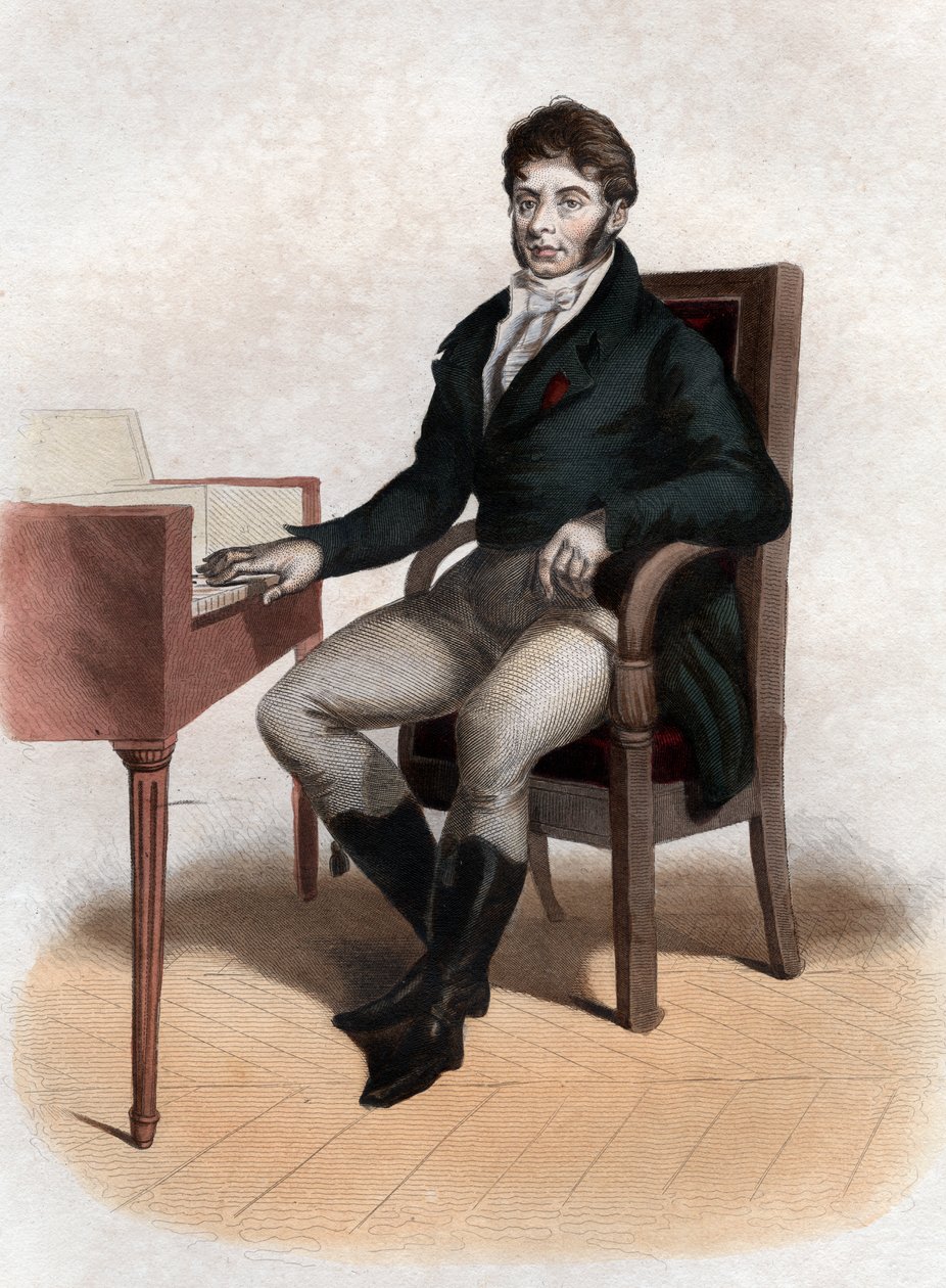 Portræt af Etienne Nicolas Mehul (1763-1817), fransk komponist. af French School