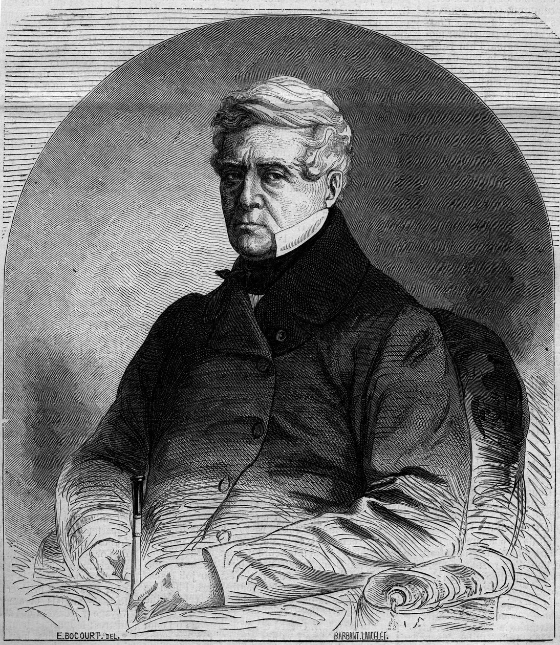 Portræt af Etienne Pasquier (1767-1862), fransk politiker. Indgravering i "" Le Monde Illustré"" n¡275 af 19. juli 1862. af French School