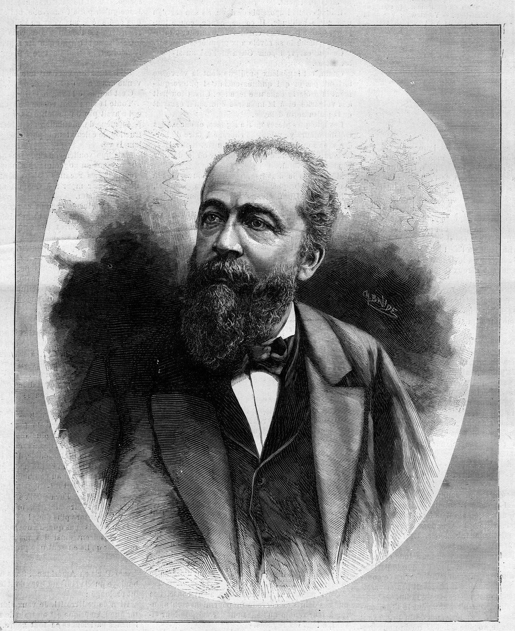 Portræt af Eugene Henri Brisson (1835-1912), fransk advokat, journalist og politiker. Indgravering i "" Le Monde Illustré"" nr. 1285 af 12. november 1881. af French School