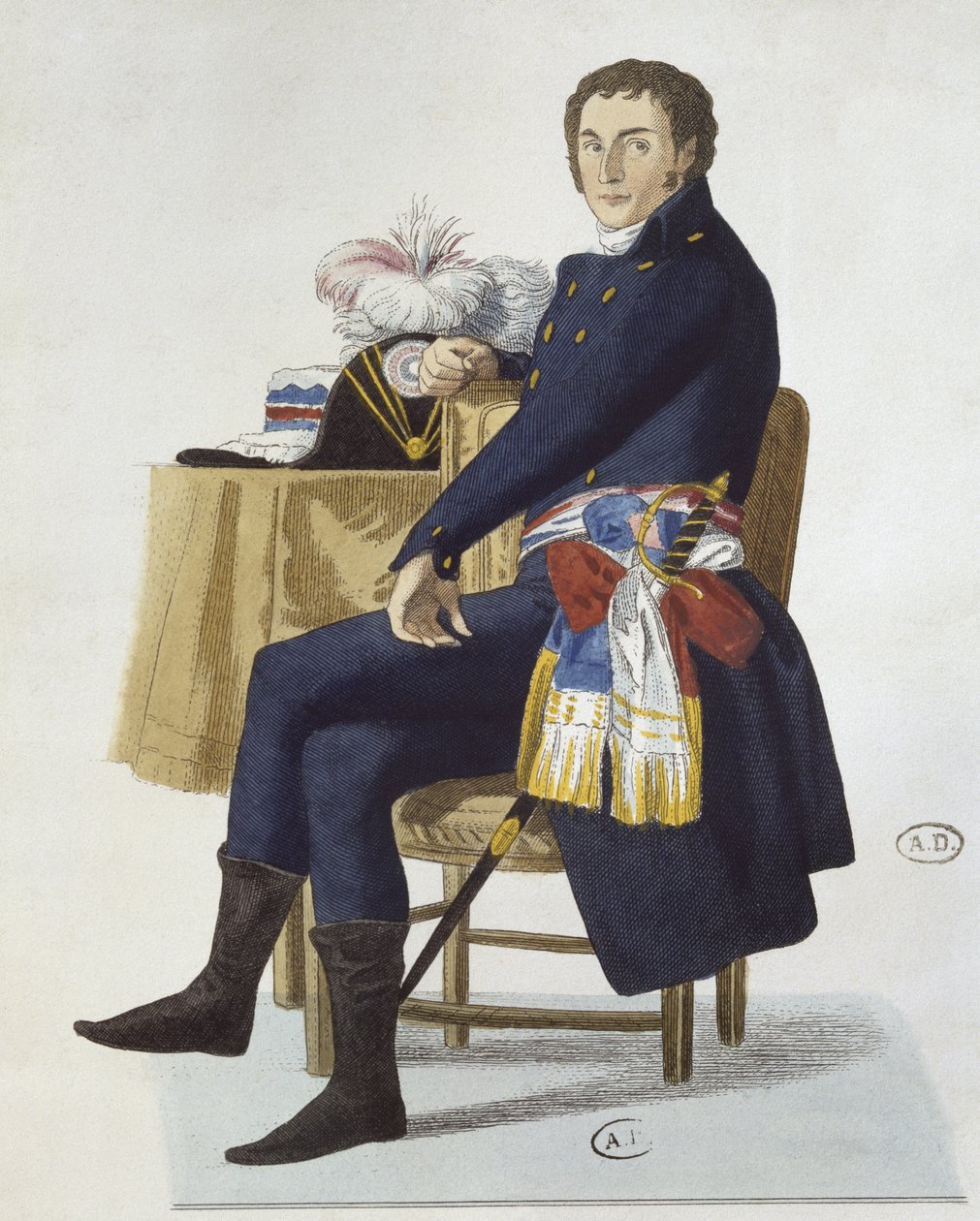 Portræt af Ferdinand Guillemardet, 1798 af French School