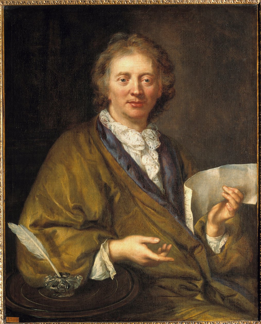 Portræt af Francois Couperin (1668-1733), dit Couperin le Grand, fransk komponist og organist. Anonymt maleri fra det 17. århundrede. olie på lærred, 90 x 73 cm. - Portræt af Francois Couperin (1668-1733), kendt som Couperin den Store, fransk komponist og af French School