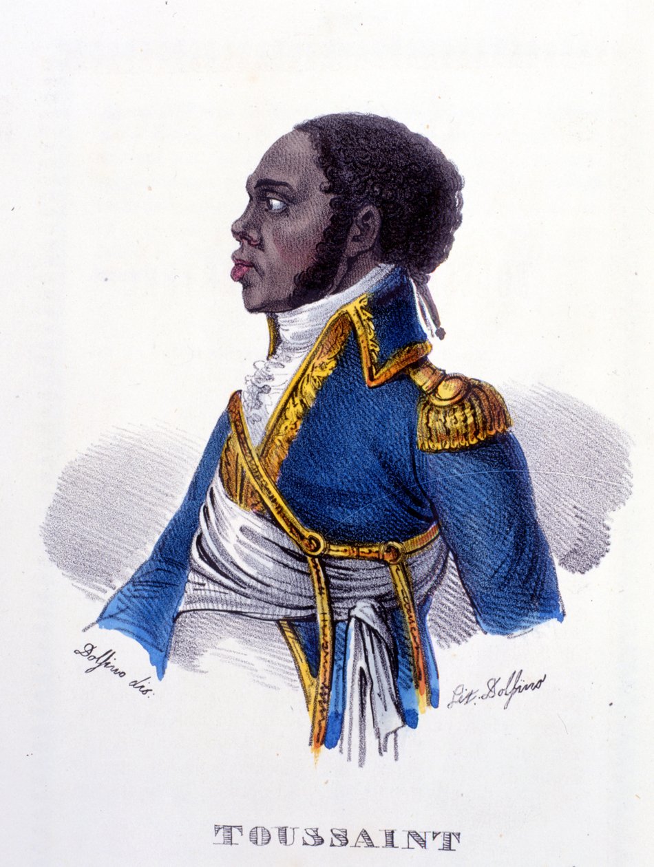 Portræt af Francois Dominique Toussaint kendt som "Toussaint-Louverture" (Toussaint Louverture af French School