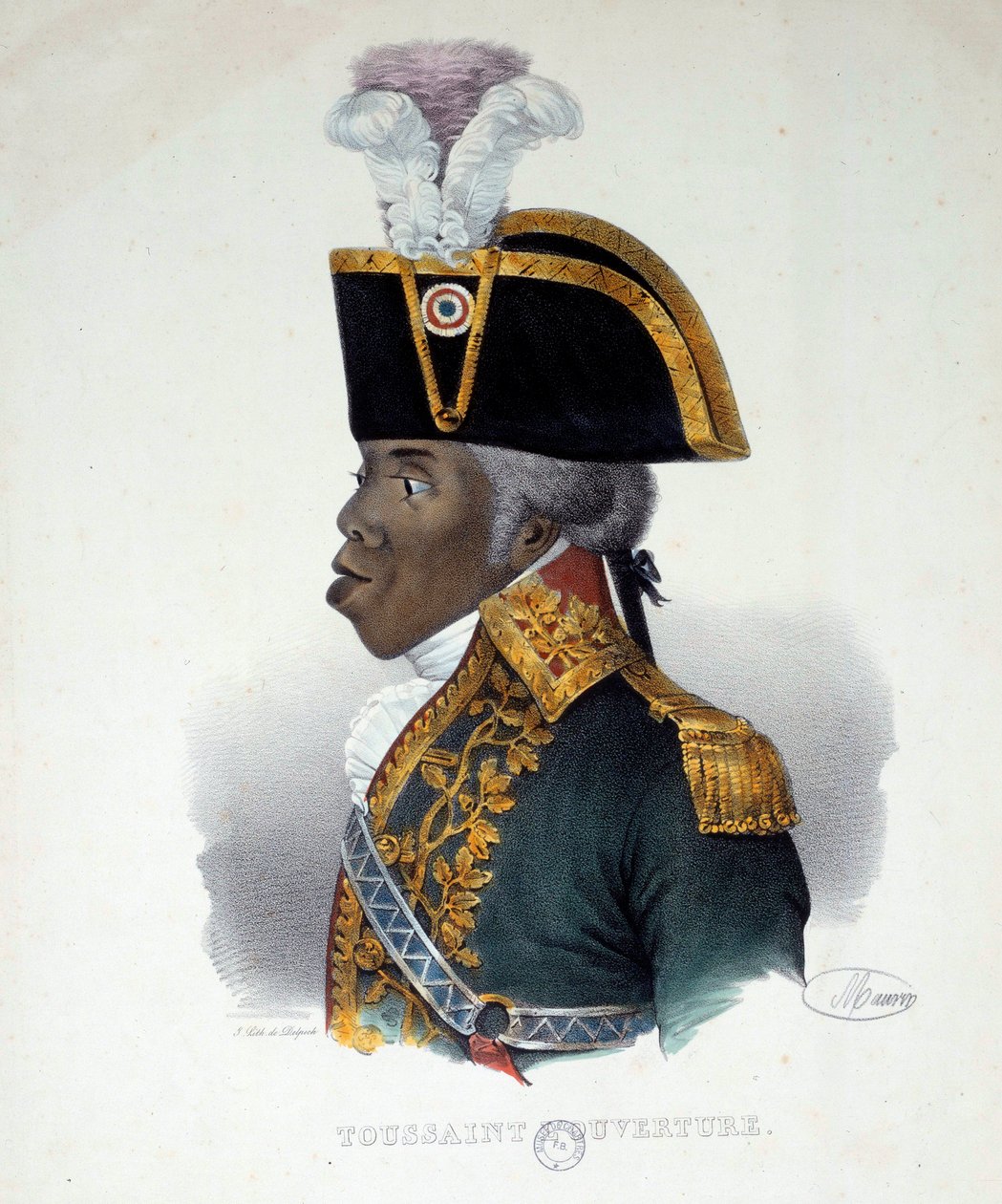 Portræt af Francois Dominique Toussaint kendt som "Toussaint-Louverture" (Toussaint Louverture af French School
