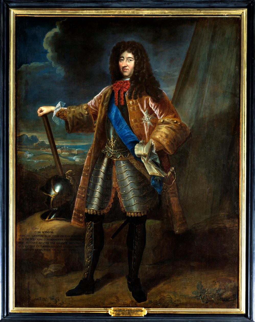 Portræt af Francois Gaston de Bethune (1638-1692). Anonymt maleri fra det 17. århundrede. Olie på lærred. C, Chateau de Sully - Portræt af Francois Gaston de Bethune (1638-1692). Anonymt maleri fra det 17. århundrede. Olie på lærred. C. Castle of Sully, af French School