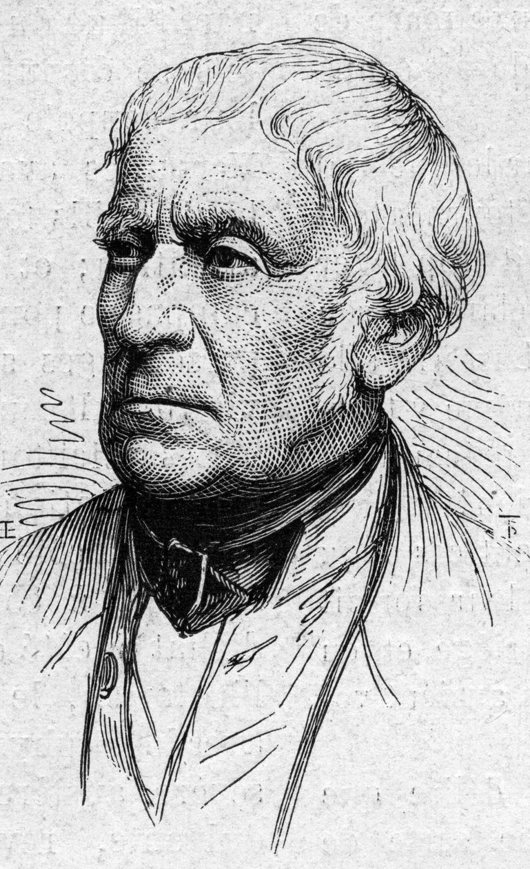 Portræt af Francois Guizot (1787-1874), fransk politiker, historiker og akademiker. Indgravering i "" Le Monde Illustré"" nr. 883 af 14. marts 1874. af French School