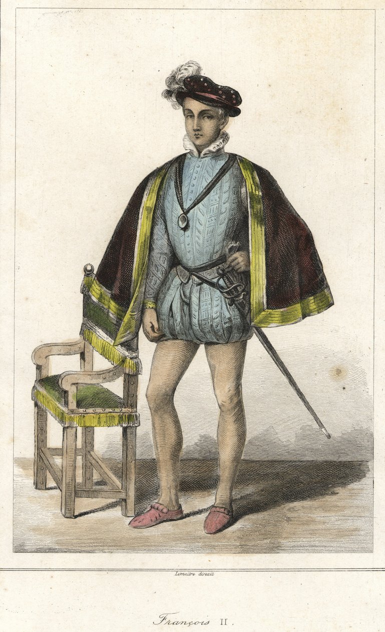 Portræt af Francois II (1544 - 1560), konge af Frankrig. af French School