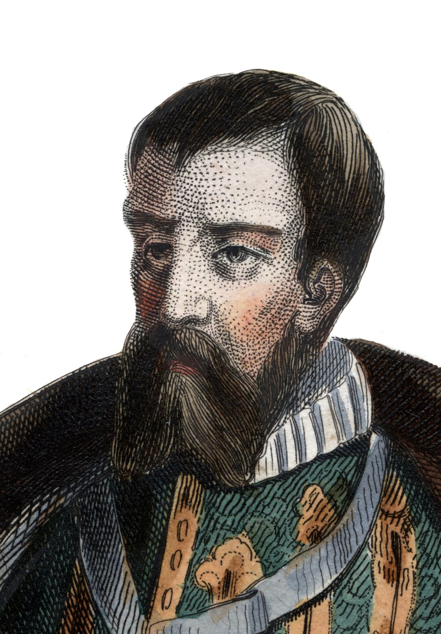 Portræt af Francois I de Lorraine (1519-1563), hertug af Guise, hertug af Aumale, fransk soldat og politiker. af French School