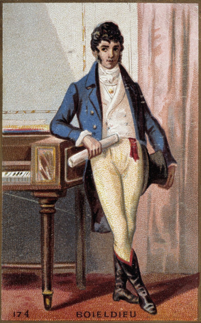 Portræt af François Adrien Boieldieu (1775-1834), fransk komponist. af French School
