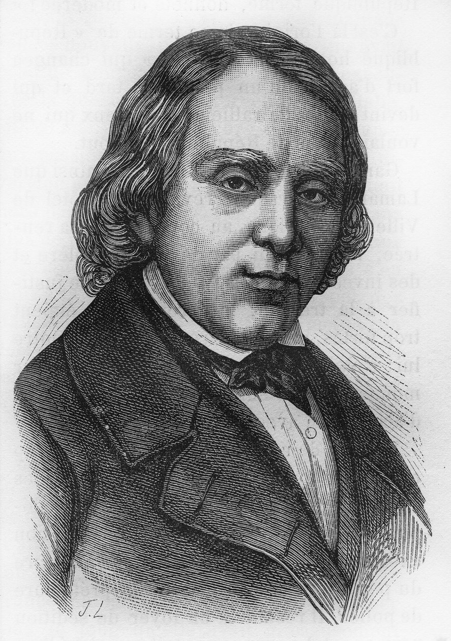 Portræt af François Vincent Raspail (1794-1878), fransk biolog, kemiker og politiker. af French School