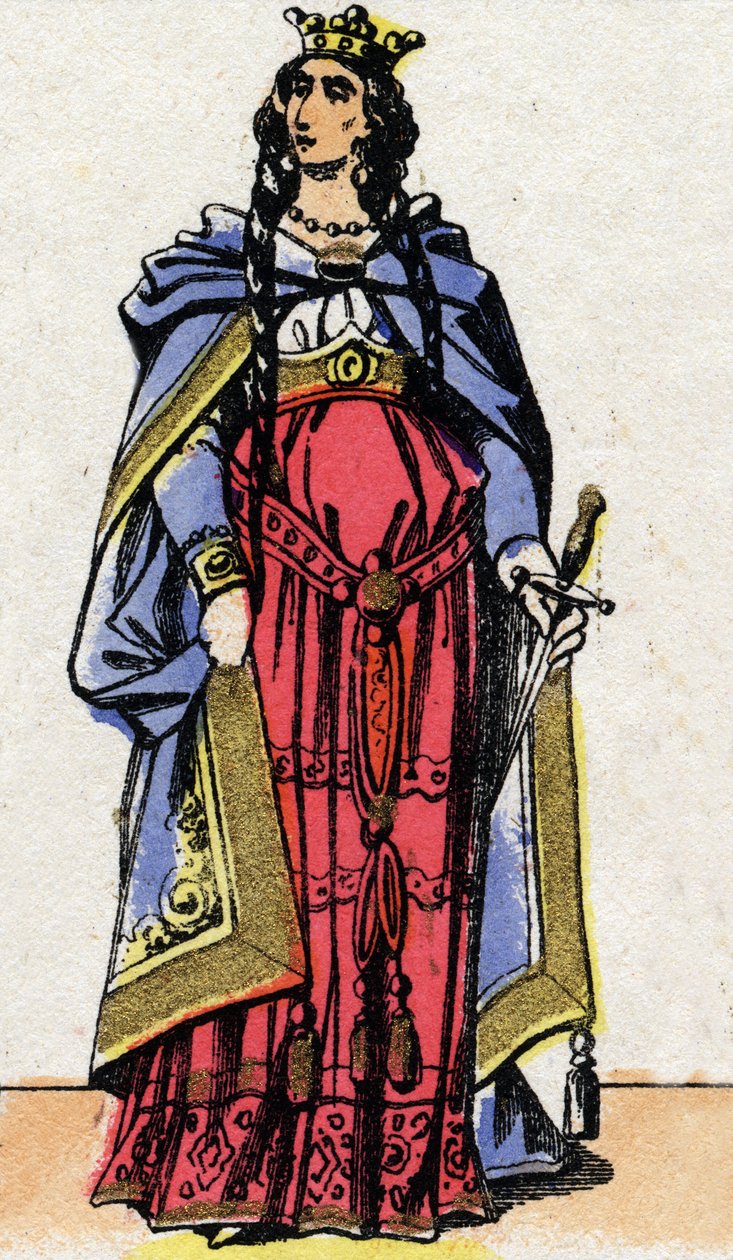 Portræt af Fredegonde, Dronning af Neustrien (545-597). af French School