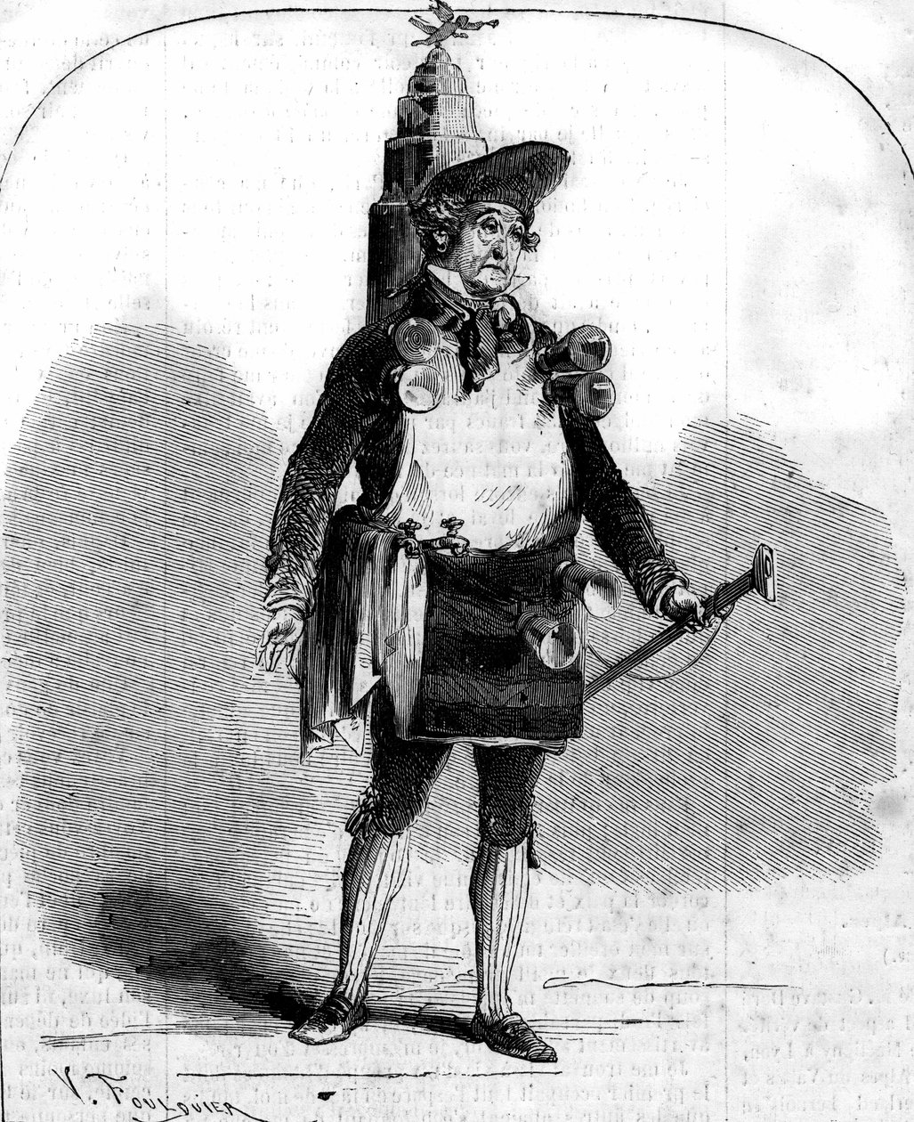 Portræt af Frederick Lemaitre (1800-1876), fransk komiker i "Le Marchand de coco" "af Adolphe d