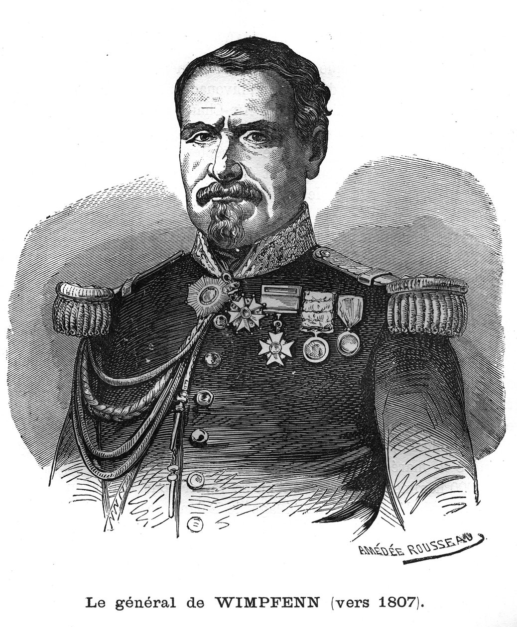 Portræt af baron Emmanuel Felix von Wimpffen (Wimpfenn af French School